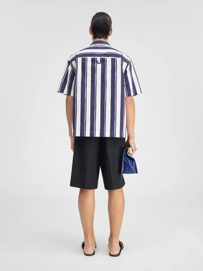 The Jean Shirt Print Rayure Blue Men JACQUEMUS Shirts The Jean Shirt Print Rayure Blue Men JACQUEMUS Shirts