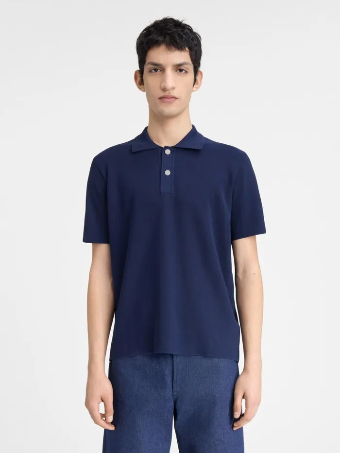 The Knit Polo Shirt Dark Navy Men JACQUEMUS Knits The Knit Polo Shirt Dark Navy Men JACQUEMUS Knits