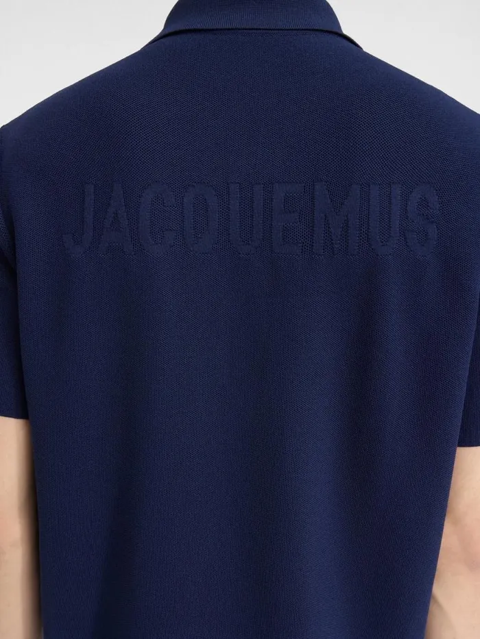 The Knit Polo Shirt Dark Navy Men JACQUEMUS Knits The Knit Polo Shirt Dark Navy Men JACQUEMUS Knits