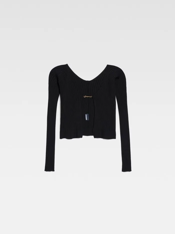 The Long Pral Knit Black Women JACQUEMUS Knits The Long Pral Knit Black Women JACQUEMUS Knits