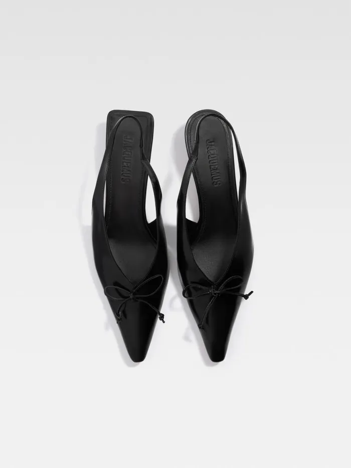 The Low Cubisto Slingbacks Black Women JACQUEMUS Shoes The Low Cubisto Slingbacks Black Women JACQUEMUS Shoes