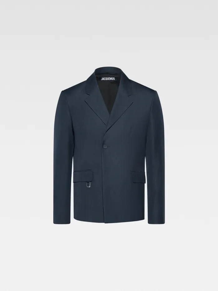 The Melo Jacket Dark Navy Men JACQUEMUS Coats and Jackets The Melo Jacket Dark Navy Men JACQUEMUS Coats and Jackets