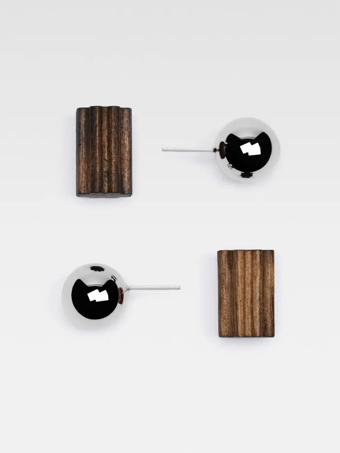 The Perlina Earrings Silver Brown Women JACQUEMUS Jewellery The Perlina Earrings Silver Brown Women JACQUEMUS Jewellery