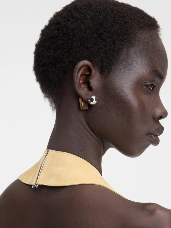 The Perlina Earrings Silver Brown Women JACQUEMUS Jewellery The Perlina Earrings Silver Brown Women JACQUEMUS Jewellery