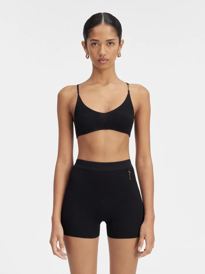 The Pral Bra Black Women JACQUEMUS Tops and Shirts