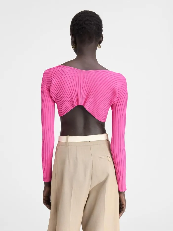 The Pral Knit Neon Pink Women JACQUEMUS Knits The Pral Knit Neon Pink Women JACQUEMUS Knits