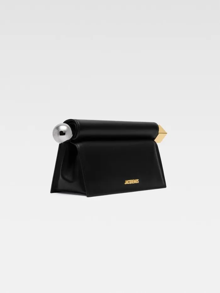 The Rond Carr Clutch Black Women JACQUEMUS Crossbody and Handbags The Rond Carr Clutch Black Women JACQUEMUS Crossbody and Handbags