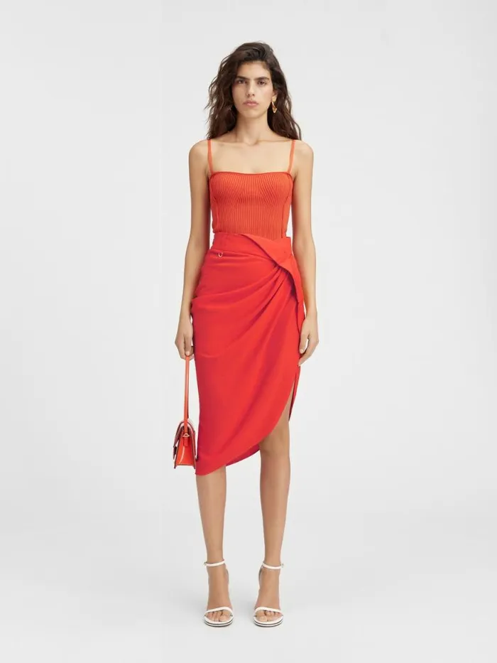 The Saudade Skirt Orange Women JACQUEMUS Dresses and Skirts