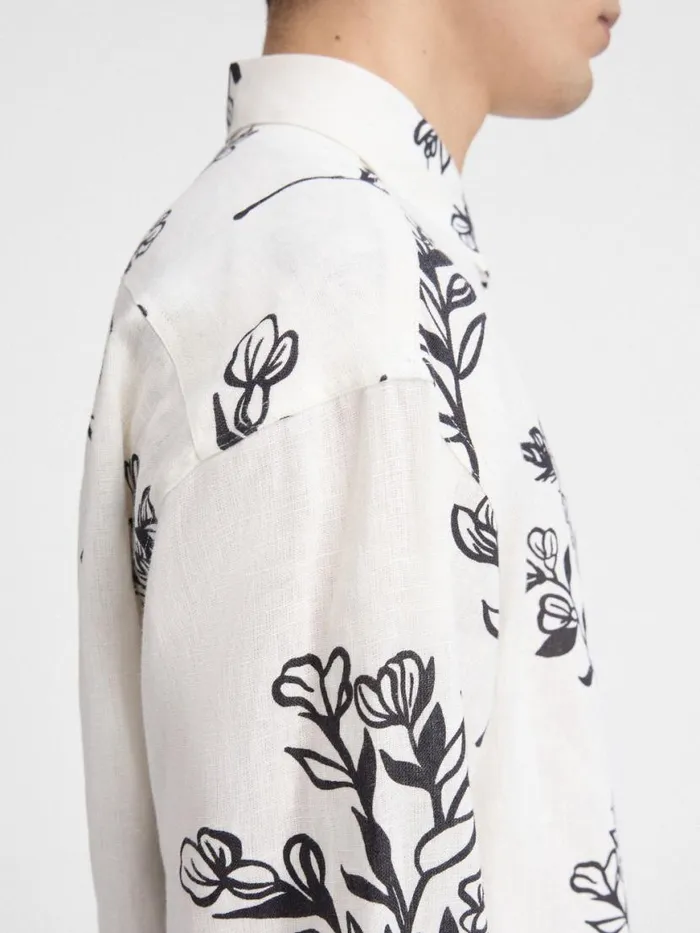 The Simon Shirt Print Black Flowers Men JACQUEMUS Shirts The Simon Shirt Print Black Flowers Men JACQUEMUS Shirts