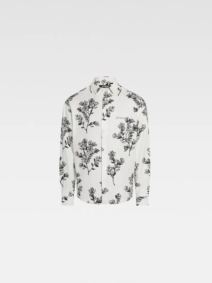 The Simon Shirt Print Black Flowers Men JACQUEMUS Shirts The Simon Shirt Print Black Flowers Men JACQUEMUS Shirts