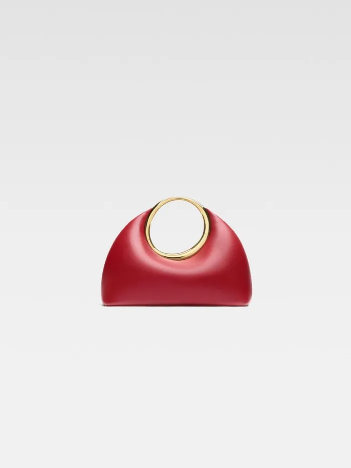 The Small Calino Dark Red Women JACQUEMUS Crossbody and Handbags