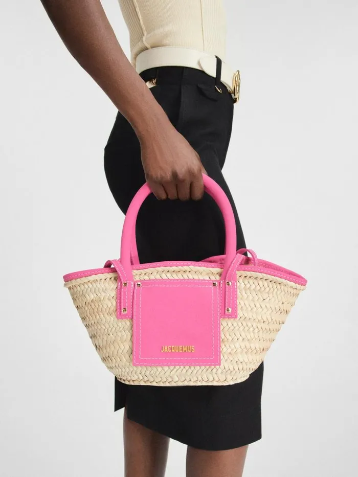 The Small Soli Basket Dark Pink Women JACQUEMUS Crossbody and Handbags The Small Soli Basket Dark Pink Women JACQUEMUS Crossbody and Handbags