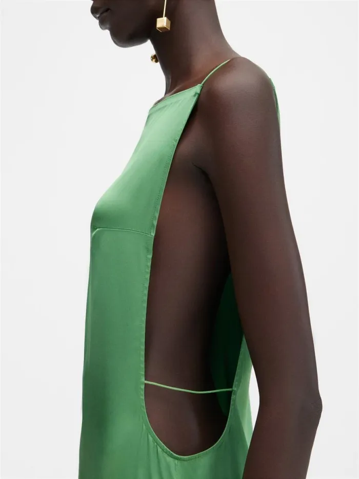 The Spoglio Dress Green Women JACQUEMUS Dresses and Skirts The Spoglio Dress Green Women JACQUEMUS Dresses and Skirts