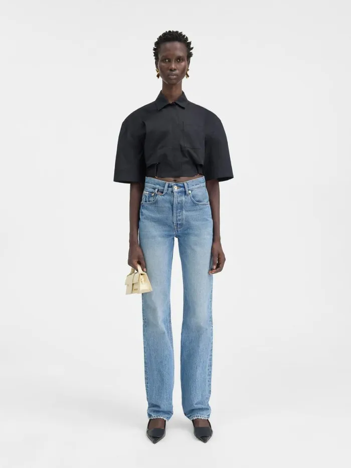The Straight DeNmes Denim Pants Bluetabac Women JACQUEMUS Denim