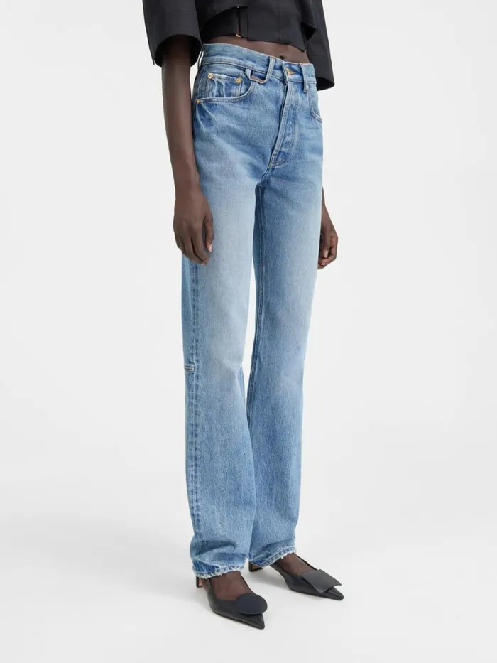 The Straight DeNmes Denim Pants Bluetabac Women JACQUEMUS Denim The Straight DeNmes Denim Pants Bluetabac Women JACQUEMUS Denim