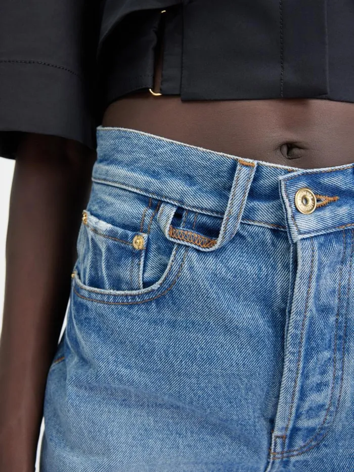 The Straight DeNmes Denim Pants Bluetabac Women JACQUEMUS Denim The Straight DeNmes Denim Pants Bluetabac Women JACQUEMUS Denim