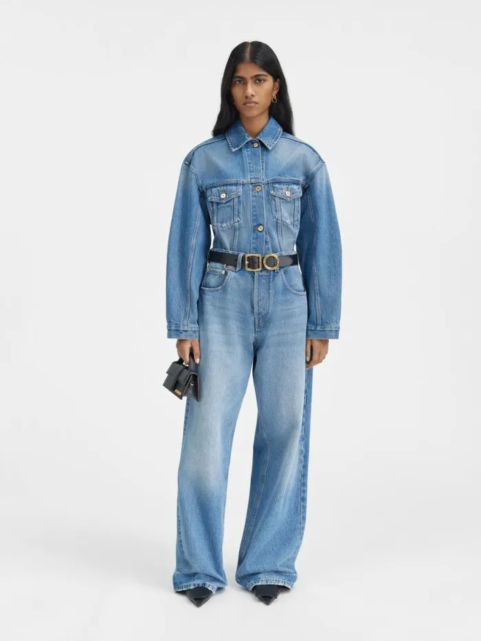 The Wide DeNmes Denim Pants Bluetabac Women JACQUEMUS Denim