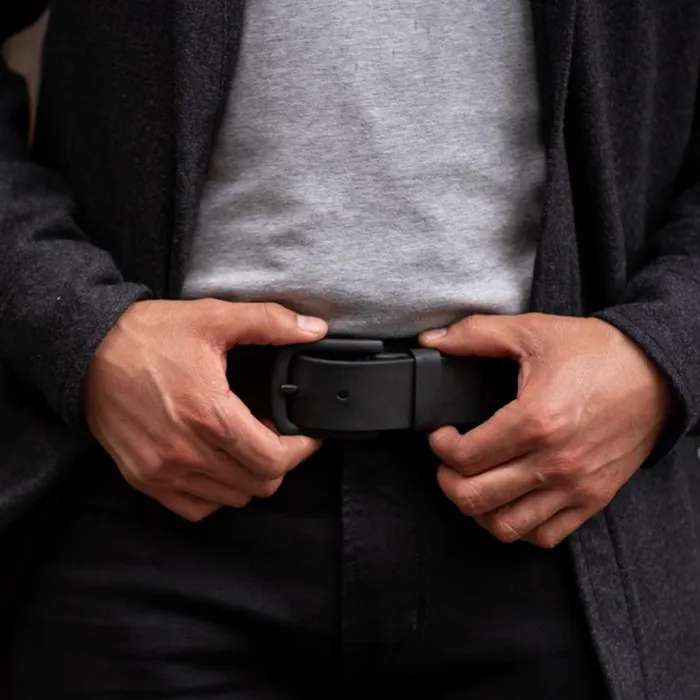 Thursday Boots Belts and Wallets Men039s Heritage Leather Belt Black Matte 8211 Men Thursday Boots Belts and Wallets Men039s Heritage Leather Belt Black Matte 8211 Men