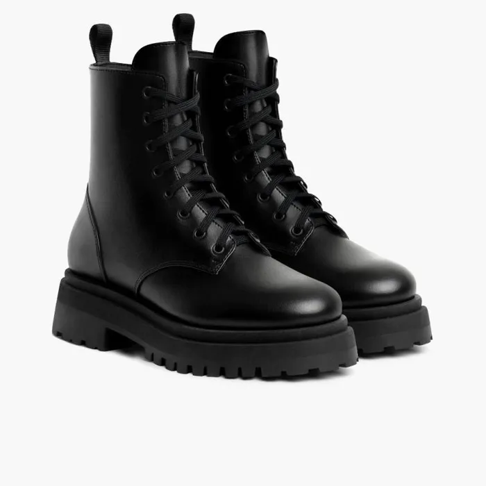 Thursday Boots LaceUp Dolce Black Vegan 8211 Women Thursday Boots LaceUp Dolce Black Vegan 8211 Women