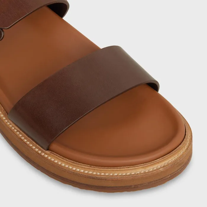 Tippi In Calfskin 8211 Vegetal Tanning Dark Brown Men CELINE SANDALS