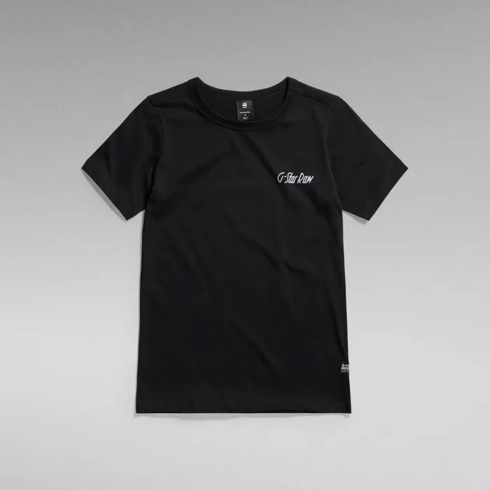 Tops and Tshirts Women GStar RAW Chest Graphic Optic Slim Top Dark Black