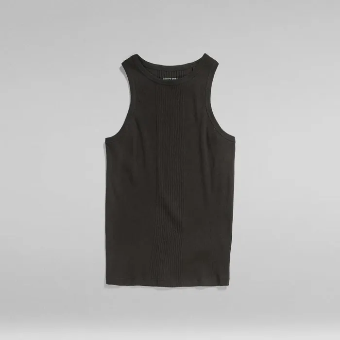 Tops and Tshirts Women GStar RAW Engineered Rib Tanktop Dark Black