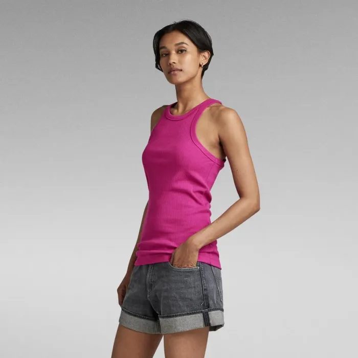 Tops and Tshirts Women GStar RAW Italian Utility Ultra Slim Tank Top Fuchsia Red