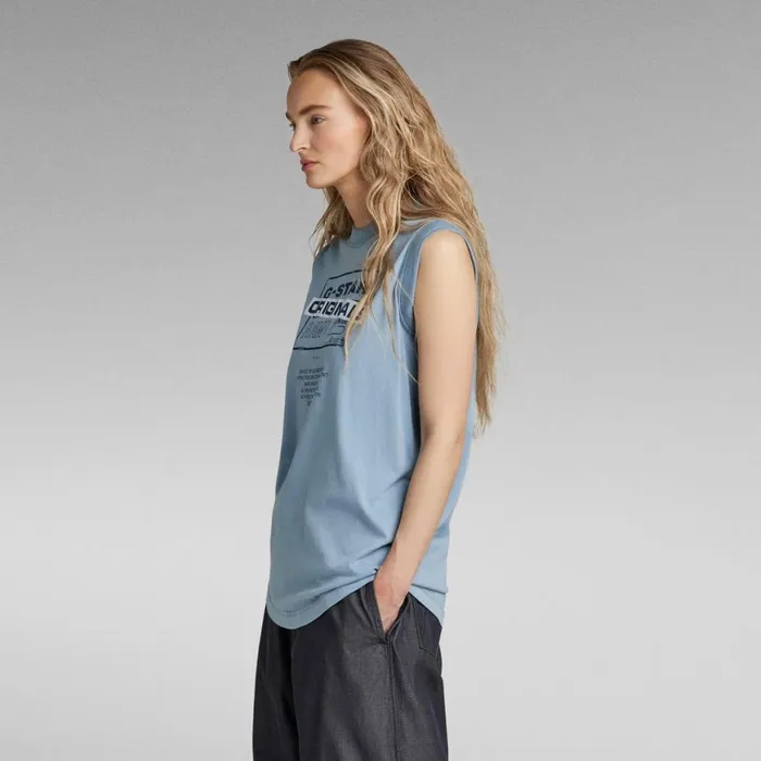 Tops and Tshirts Women GStar RAW Lash Originals Loose Tank Top Lake