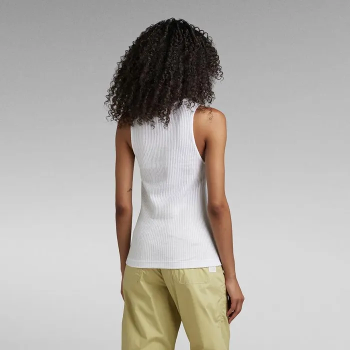 Tops and Tshirts Women GStar RAW Tank Top 3D Rib White
