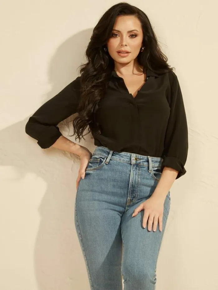 Tops And Sweaters Women Marciano The Silk Icon Blouse Black