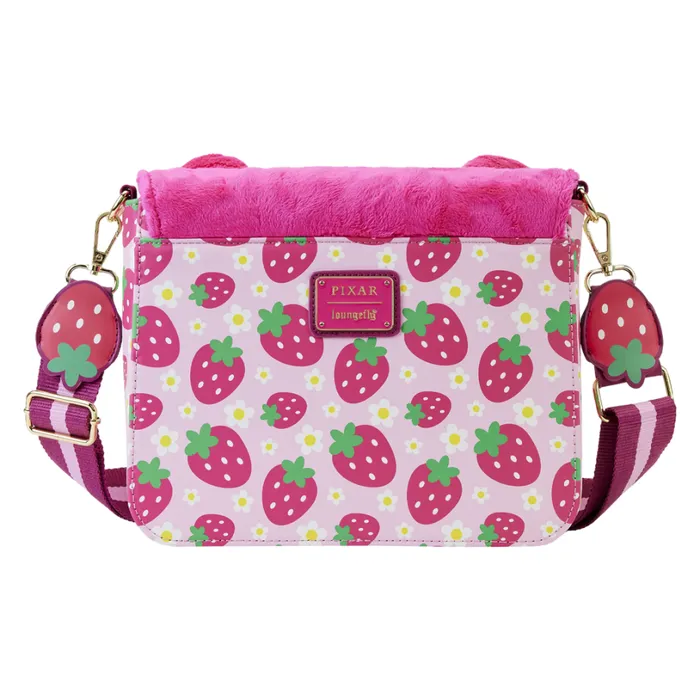 Toy Story Lotso Plush Berry Strap Crossbody Bag Unisex Loungefly Crossbody Bags Toy Story Lotso Plush Berry Strap Crossbody Bag Unisex Loungefly Crossbody Bags
