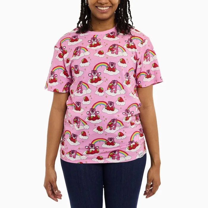Toy Story Lotso Rainbow AllOver Print Tee Unisex Loungefly Apparel