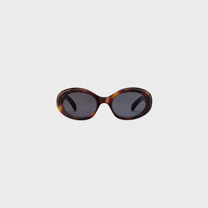 Triomphe 01 Sunglasses In Acetate Blonde Havana Women CELINE SUNGLASSES