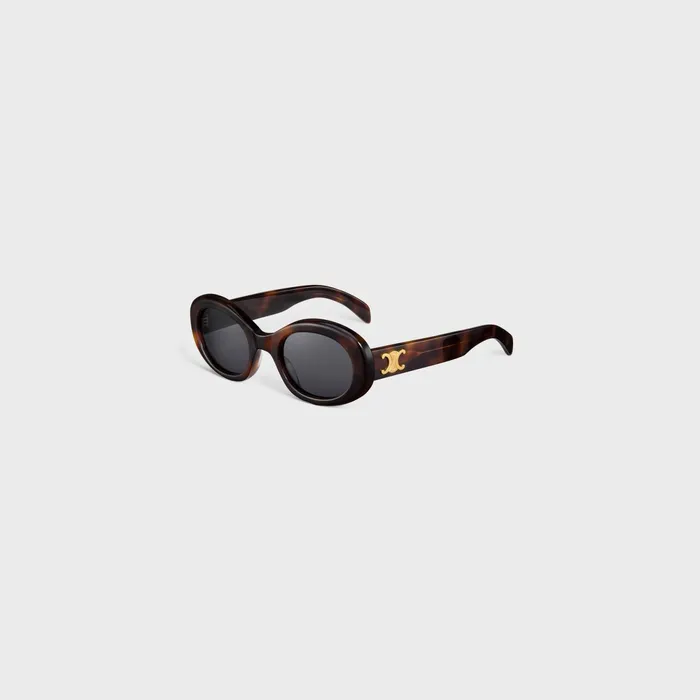 Triomphe 01 Sunglasses In Acetate Blonde Havana Women CELINE SUNGLASSES Triomphe 01 Sunglasses In Acetate Blonde Havana Women CELINE SUNGLASSES