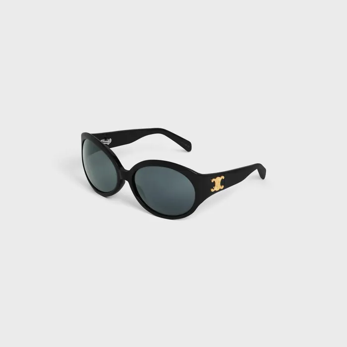 Triomphe 11 Sunglasses In Acetate Black Women CELINE SUNGLASSES Triomphe 11 Sunglasses In Acetate Black Women CELINE SUNGLASSES