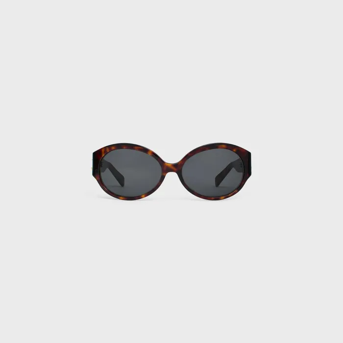 Triomphe 11 Sunglasses In Acetate Red Havana Women CELINE SUNGLASSES