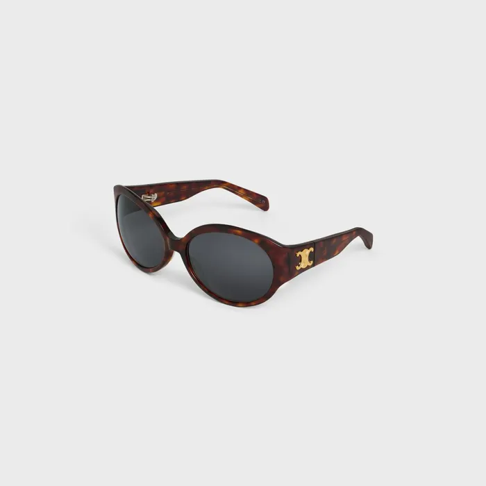 Triomphe 11 Sunglasses In Acetate Red Havana Women CELINE SUNGLASSES Triomphe 11 Sunglasses In Acetate Red Havana Women CELINE SUNGLASSES