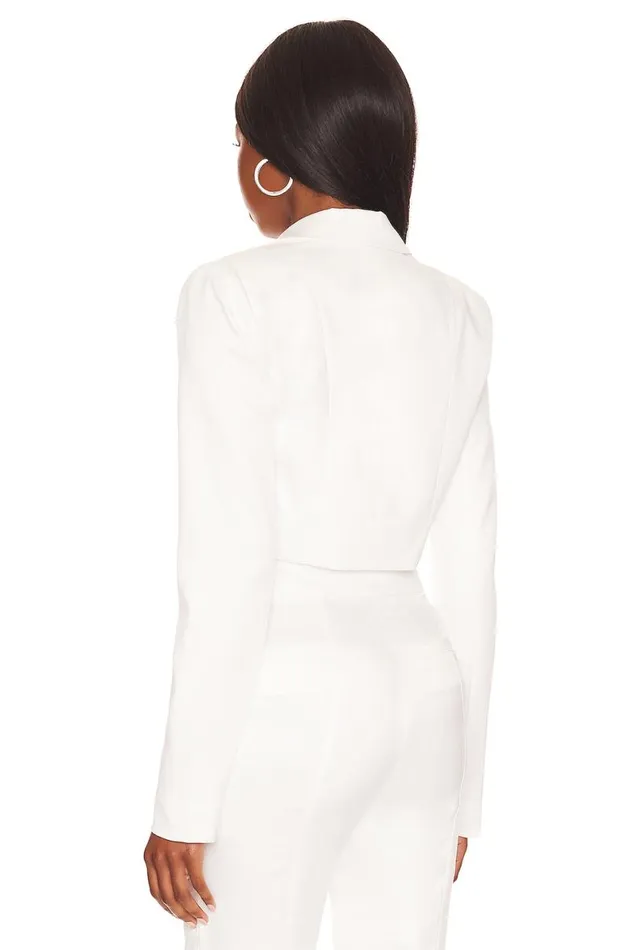 Troy Cropped Blazer White Women Lovers and Friends Jackets and Coats
