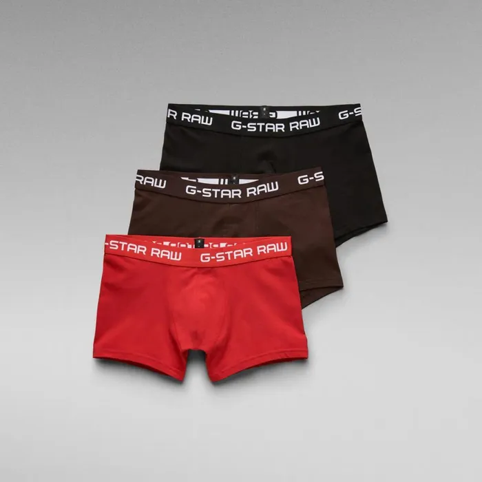 Underwear Men GStar RAW Classic Trunk Color 3 Pack Dark Flamedeep Bordeauxblack Underwear Men GStar RAW Classic Trunk Color 3 Pack Dark Flamedeep Bordeauxblack