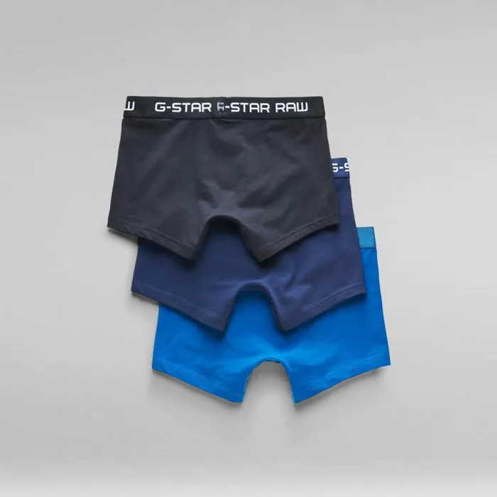 Underwear Men GStar RAW Classic Trunk Color 3 Pack Light Nassau Blueimperial Bluemazarine Blue