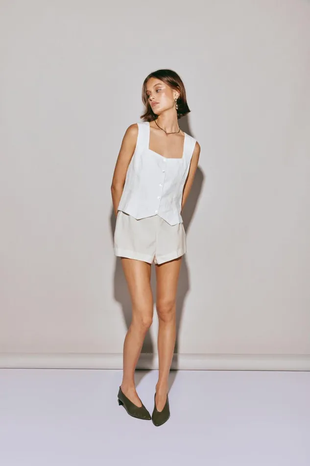 Vests Women VRG GRL Mimi Top White Vests Women VRG GRL Mimi Top White