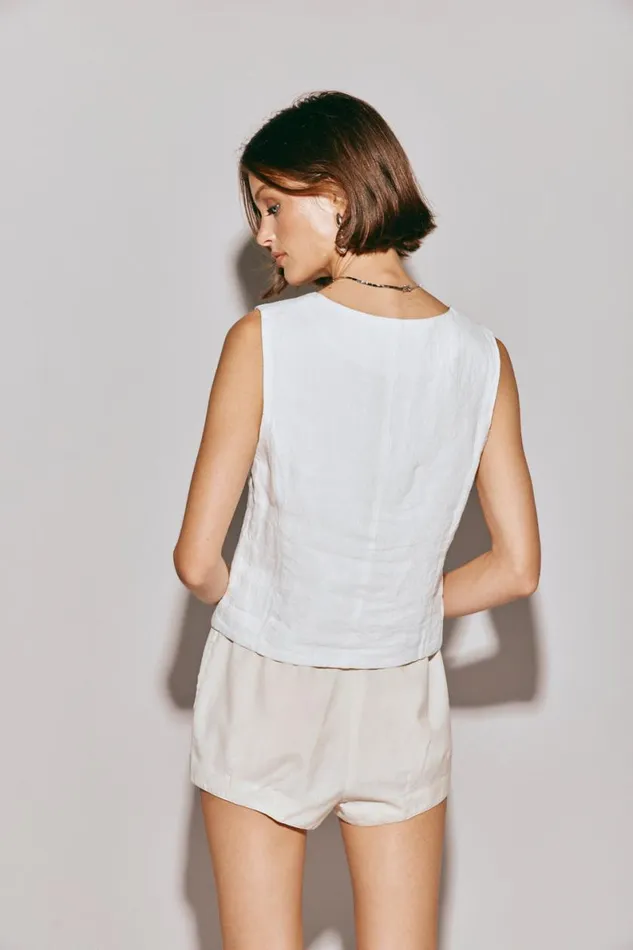 Vests Women VRG GRL Mimi Top White Vests Women VRG GRL Mimi Top White