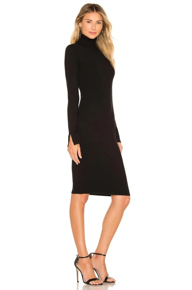 Vik Turtleneck Dress Black Women Lovers and Friends Dresses