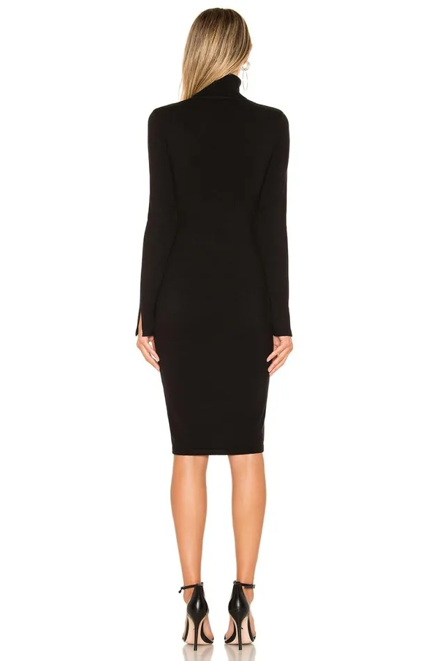 Vik Turtleneck Dress Black Women Lovers and Friends Dresses