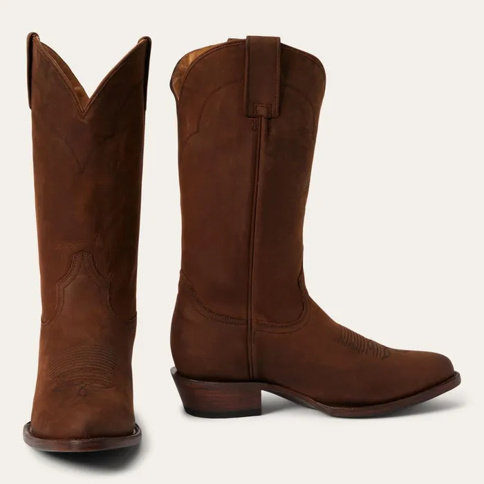 Western Men Stetson Crockett Boots Brown