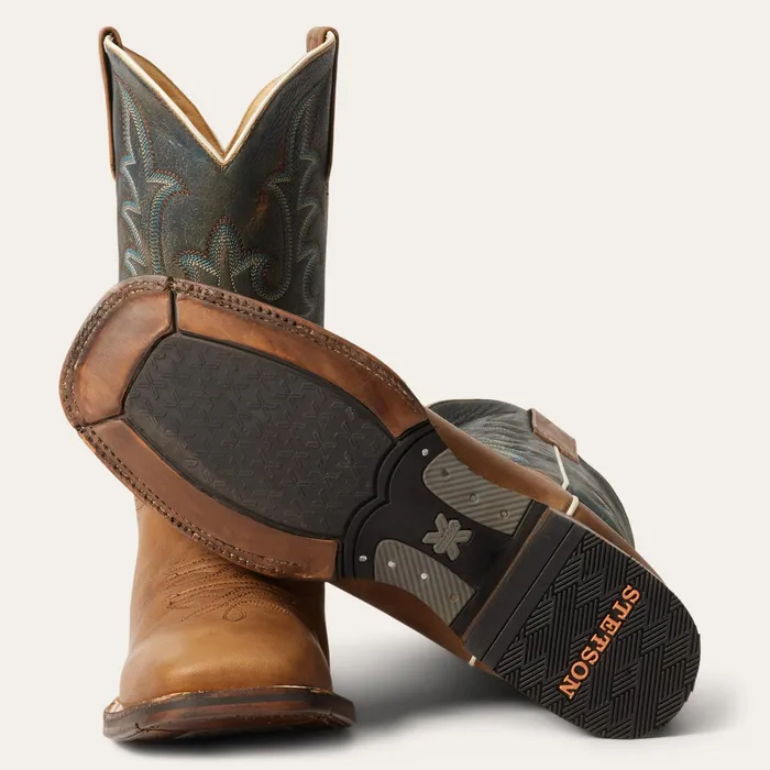 Western Men Stetson Obadiah Boots Brown