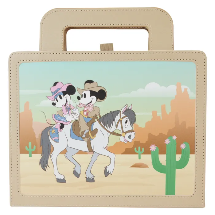 Western Mickey and Minnie Lunchbox Stationery Journal Unisex Loungefly Small Accessories Western Mickey and Minnie Lunchbox Stationery Journal Unisex Loungefly Small Accessories