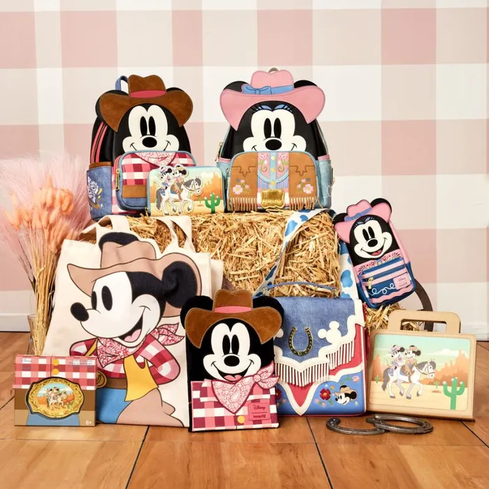 Western Mickey and Minnie Lunchbox Stationery Journal Unisex Loungefly Small Accessories Western Mickey and Minnie Lunchbox Stationery Journal Unisex Loungefly Small Accessories