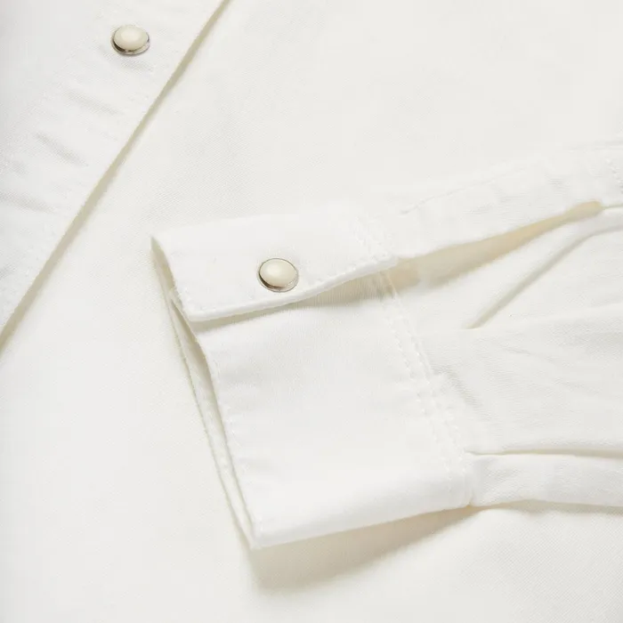 Western Shirts Women Stetson Western Embroidered Denim Shirt White