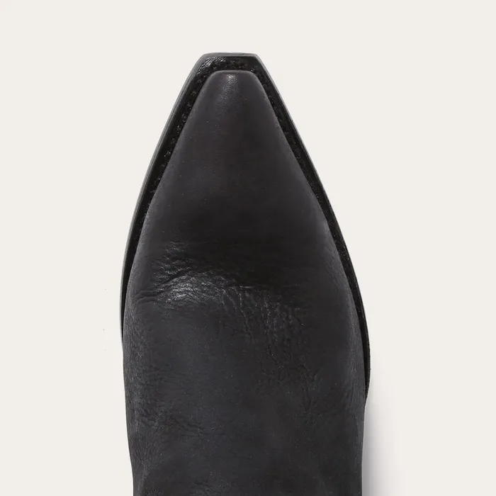 Western Women Stetson Black Fringe OverTheKnee Leather Boot Black